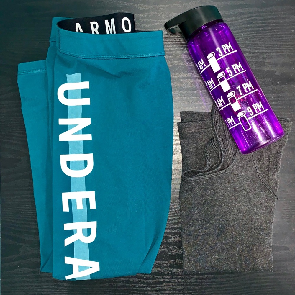 Turquoise/teal fitness legging